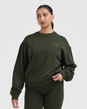 Oner Active All Day ελαφρια Oversized Φούτερ Χακί | MRN657824