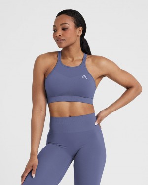 Oner Active Effortless Seamless High Neck Bralette Sports Bras μπλε | HKJ621407