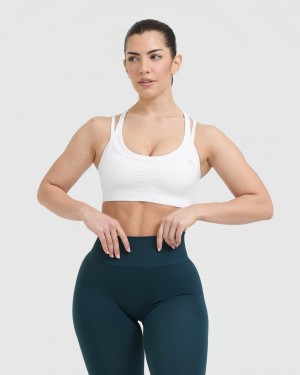 Oner Active Effortless Seamless Layered Sports Bras ασπρα | QJF164875