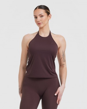 Oner Active Go To High Neck Loose Crop μπλουζακια μωβ καφε | CBO569174