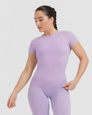 Oner Active Go To Seamless Fitted μπλουζακια μωβ | TEC018573