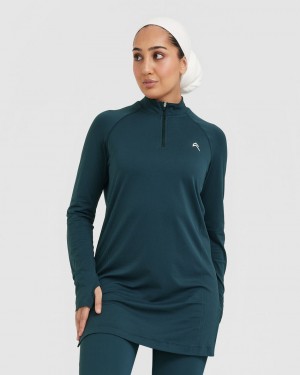 Oner Active Go To Seamless Loose Long Sleeve Longline μπλουζακια μπλε | ETY917582