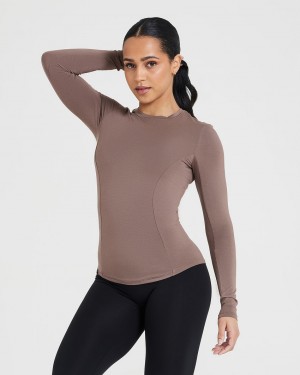 Oner Active Mellow Soft Long Sleeve μπλουζακια καφε | IPF935168