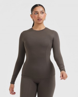 Oner Active Mellow Soft Long Sleeve μπλουζακια βαθυ γκρι καφε | WNY612908