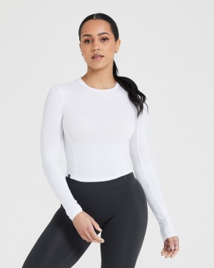 Oner Active Mellow Soft Mid Long Sleeve μπλουζακια ασπρα | PBW536412