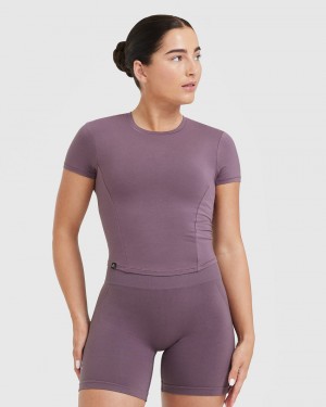 Oner Active Mellow Soft Mid κοντο Sleeve μπλουζακια μωβ | FDU827016