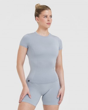 Oner Active Mellow Soft κοντο Sleeve μπλουζακια γκρι | DNI038416