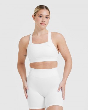 Oner Active Timeless φαρδια λουρακια Sports Bras ασπρα | KQA976850