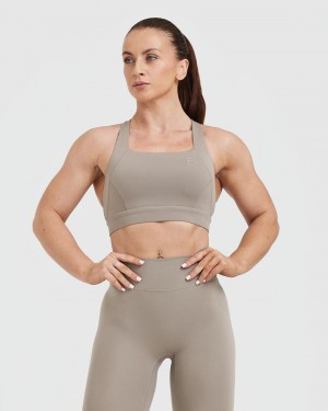 Oner Active Timeless φαρδια λουρακια Sports Bras γκρι | QZU095132