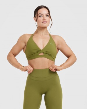 Oner Active Unified Twist Sports Bras Ελιά πρασινο | GFN108423