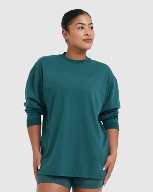 Oner Active κλασικα Lifters σταμπεσ Oversized ελαφρια Long Sleeve μπλουζακια μπλε τυρκουάζ | FCX804936