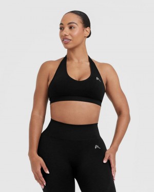 Oner Active κλασικα Seamless 2.0 Halter Neck Bralette Sports Bras μαυρα | JLF543692