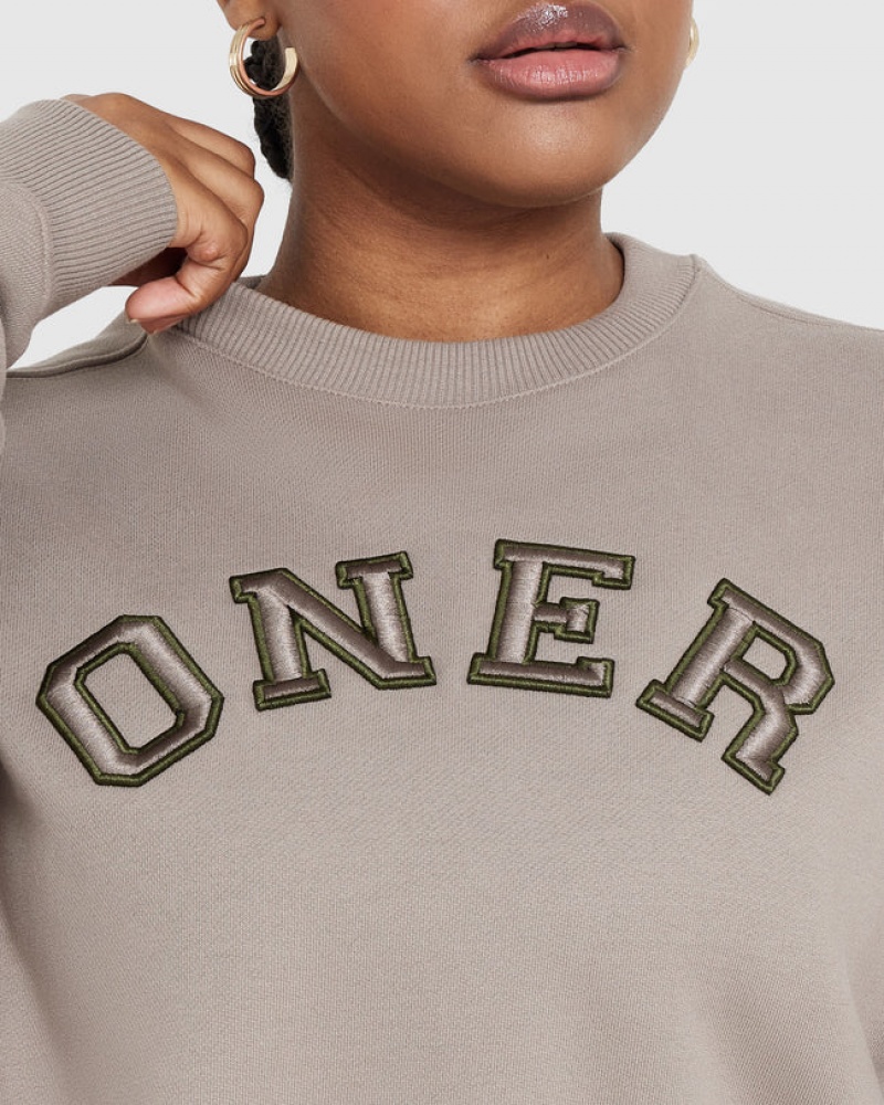 Oner Active All Day Varsity Oversized Φούτερ γκρι | VUQ720685