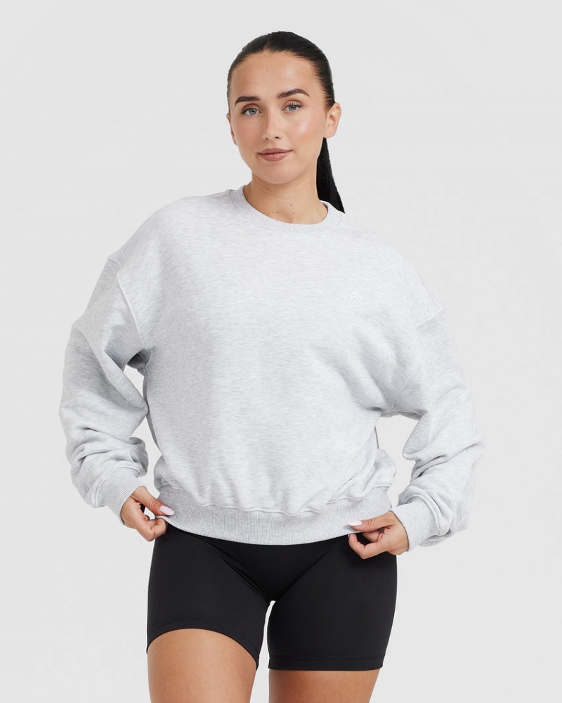 Oner Active All Day ελαφρια Oversized Φούτερ ανοιχτο γκρι | GPY702136