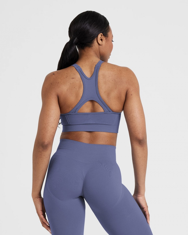 Oner Active Effortless Seamless High Neck Bralette Sports Bras μπλε | HKJ621407