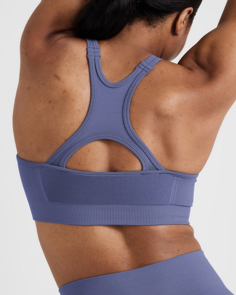 Oner Active Effortless Seamless High Neck Bralette Sports Bras μπλε | HKJ621407