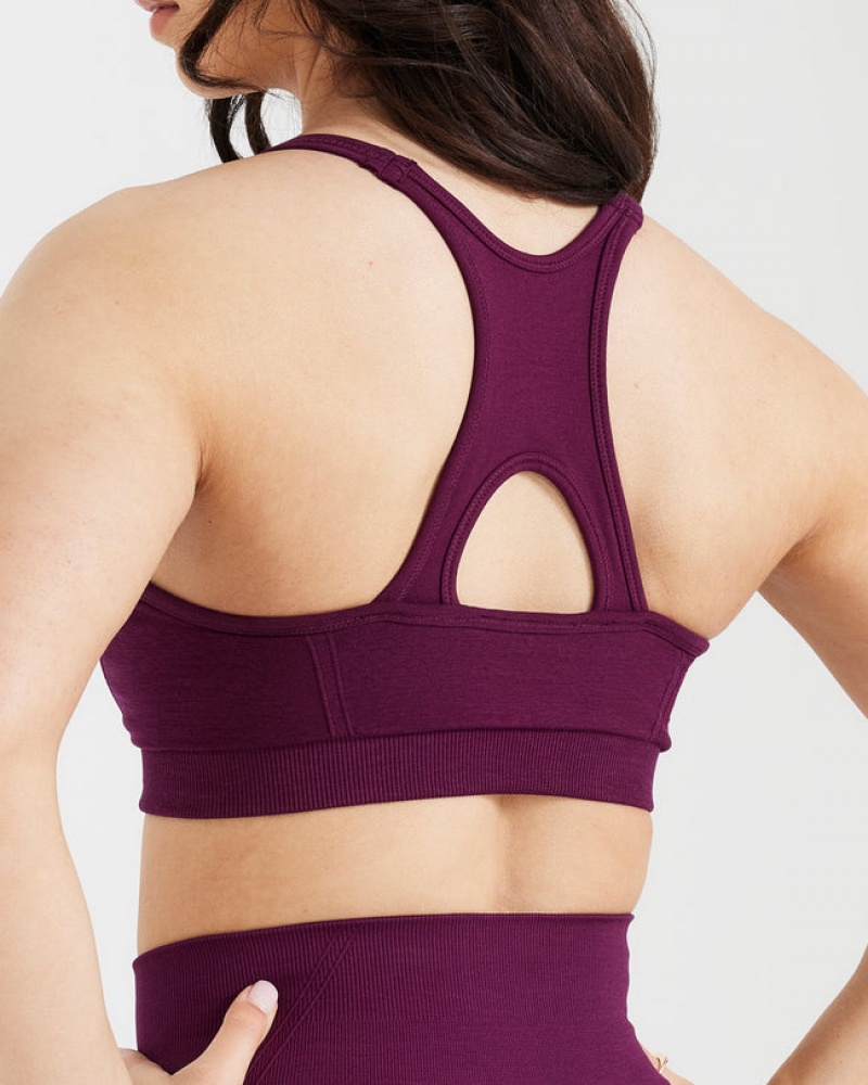 Oner Active Effortless Seamless High Neck Bralette Sports Bras μπορντο | DPI796524