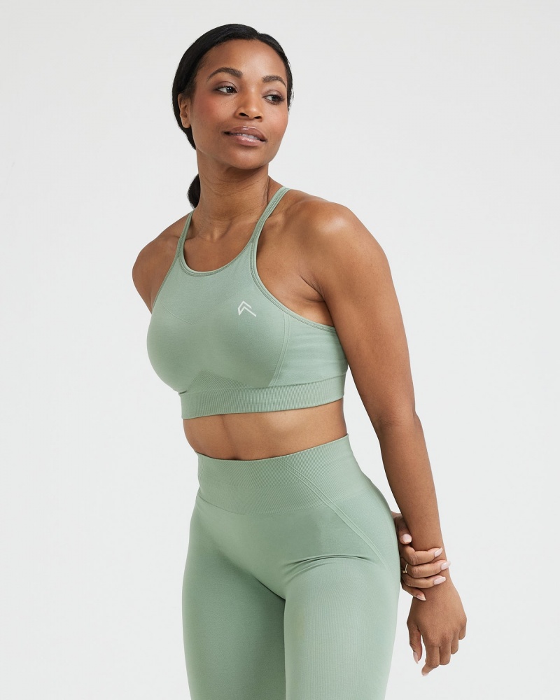 Oner Active Effortless Seamless High Neck Bralette Sports Bras Ελιά | IAE308957