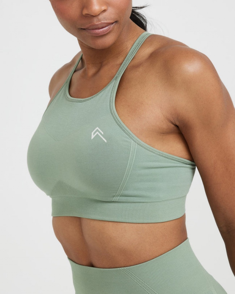 Oner Active Effortless Seamless High Neck Bralette Sports Bras Ελιά | IAE308957