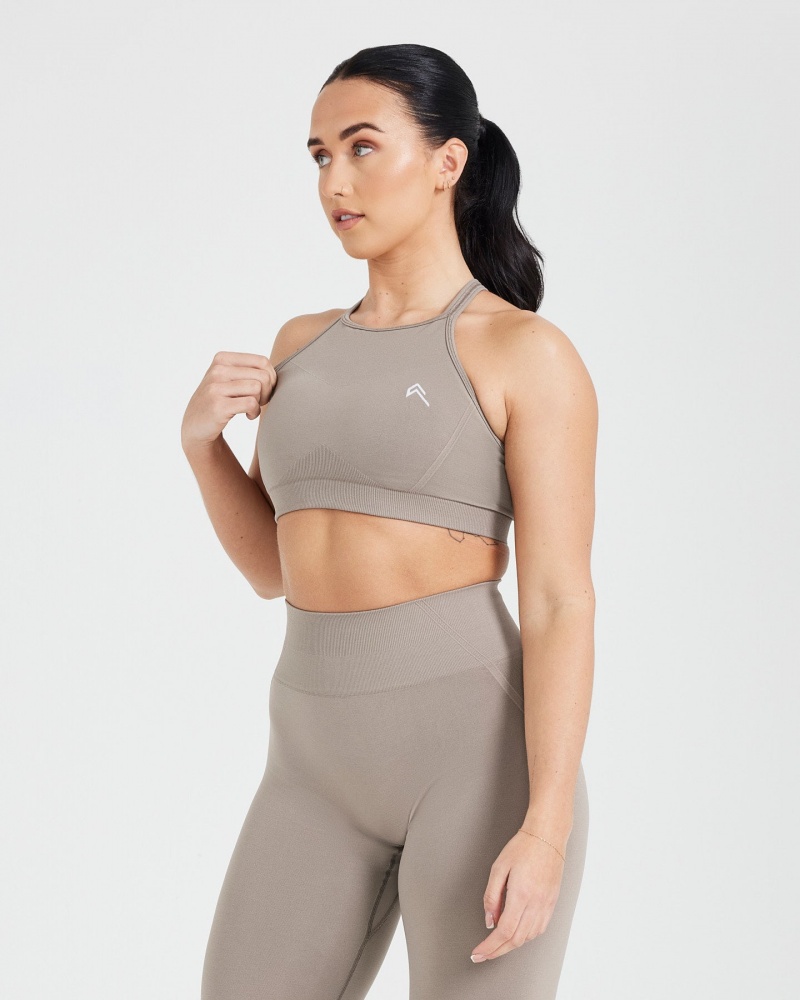 Oner Active Effortless Seamless High Neck Bralette Sports Bras γκρι | AZV013657