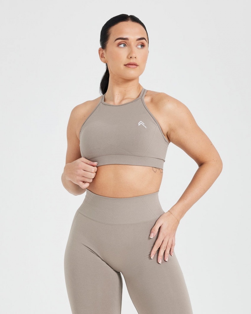 Oner Active Effortless Seamless High Neck Bralette Sports Bras γκρι | AZV013657