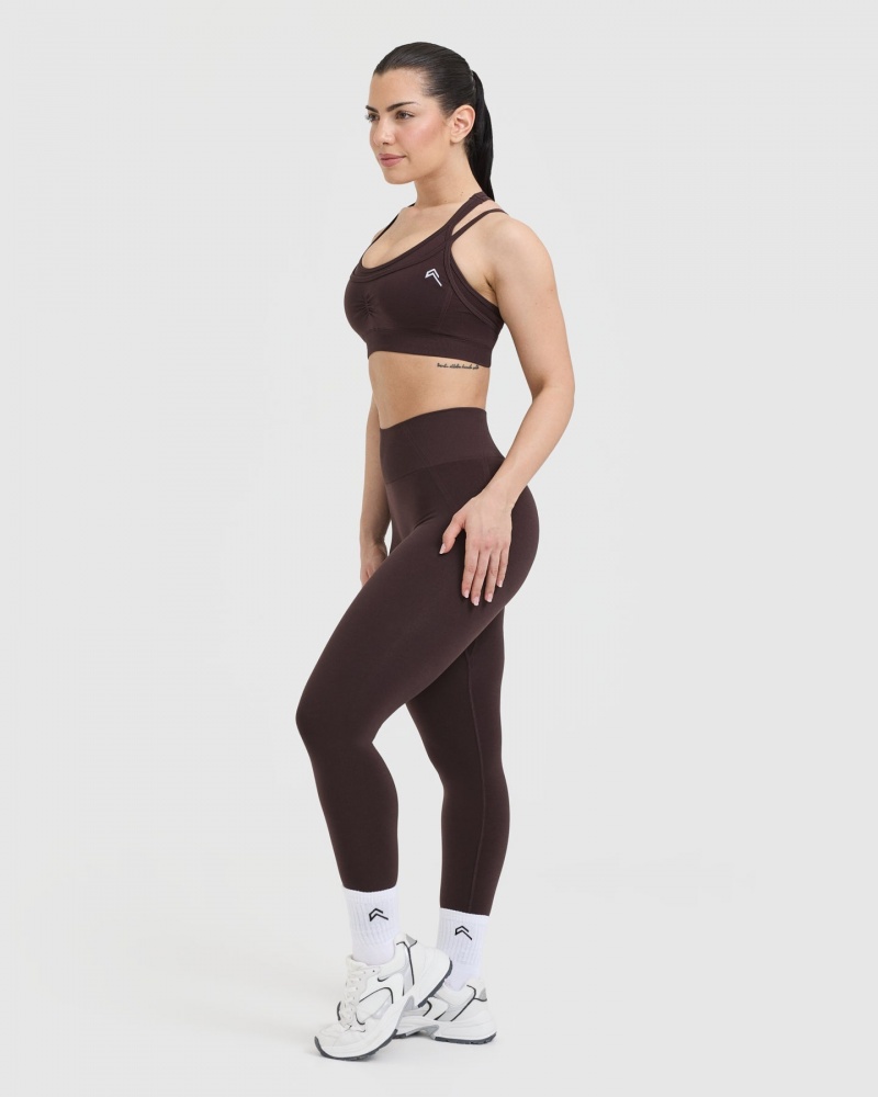 Oner Active Effortless Seamless Layered Sports Bras μωβ καφε | OAN793160