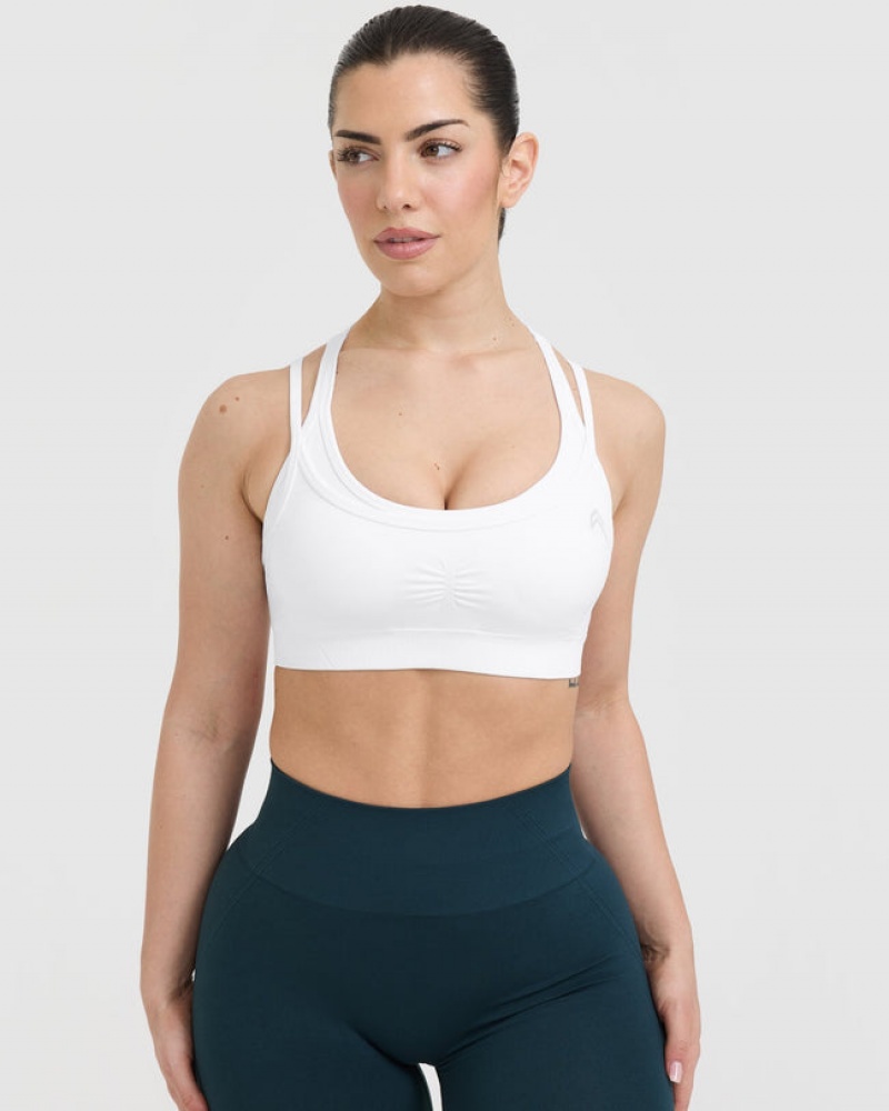 Oner Active Effortless Seamless Layered Sports Bras ασπρα | QJF164875