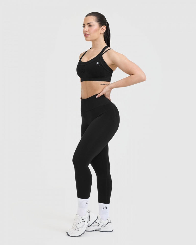 Oner Active Effortless Seamless Layered Sports Bras μαυρα | DXV321765