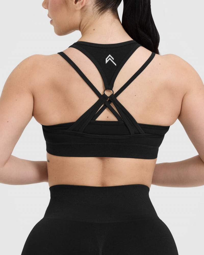 Oner Active Effortless Seamless Layered Sports Bras μαυρα | DXV321765