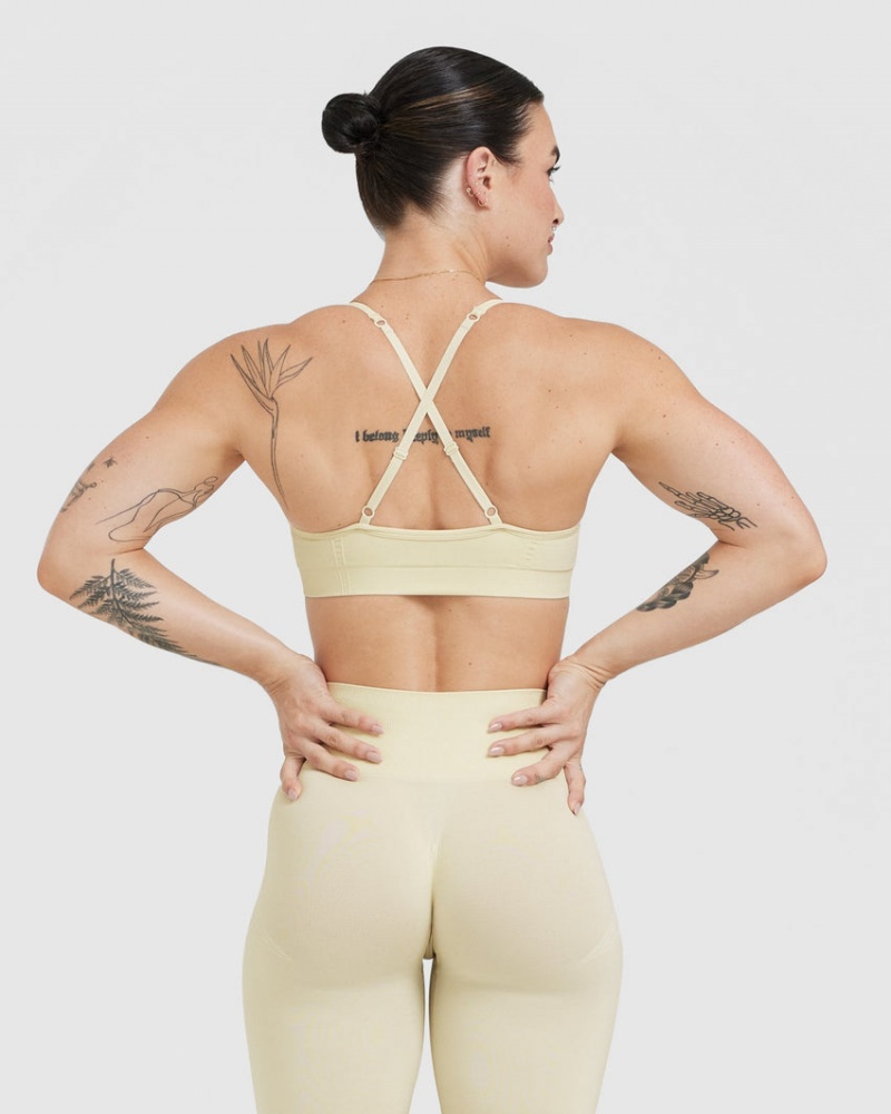 Oner Active Effortless strappy Bralette Sports Bras ανοιχτο κίτρινα | HND719608