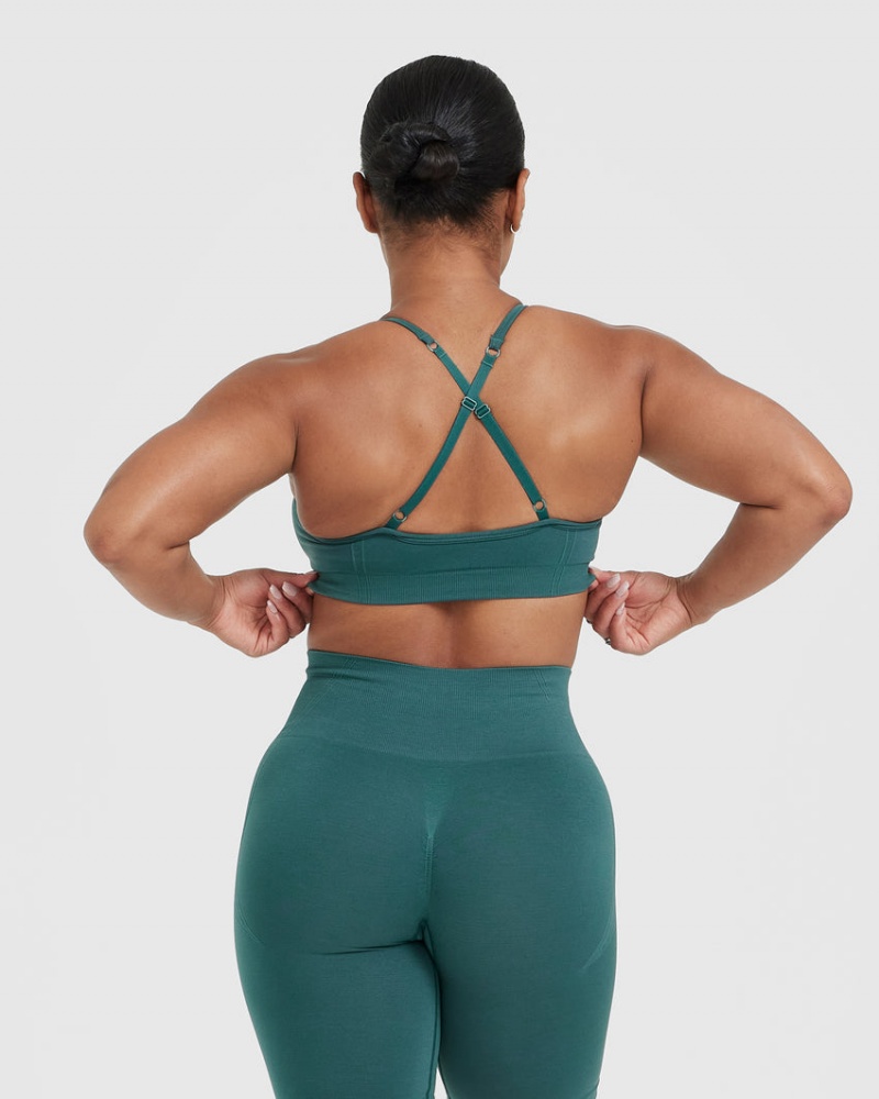 Oner Active Effortless strappy Bralette Sports Bras μπλε τυρκουάζ | RXO734518