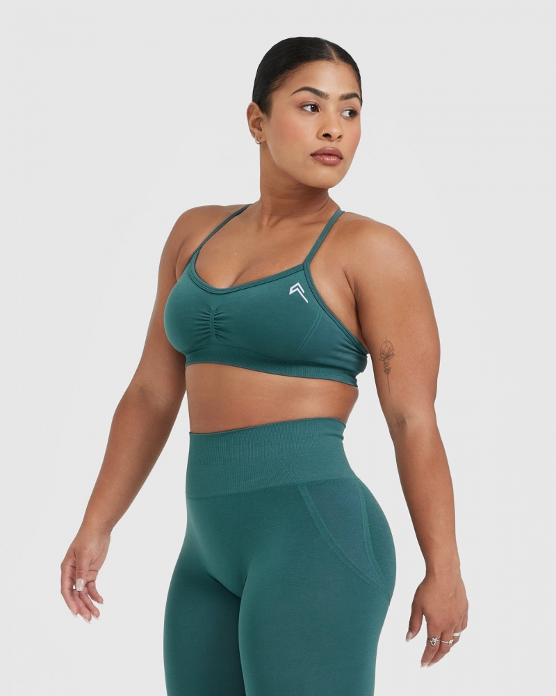 Oner Active Effortless strappy Bralette Sports Bras μπλε τυρκουάζ | RXO734518