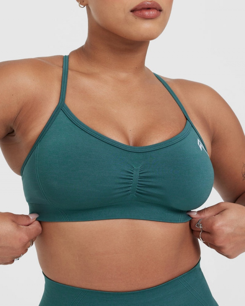 Oner Active Effortless strappy Bralette Sports Bras μπλε τυρκουάζ | RXO734518