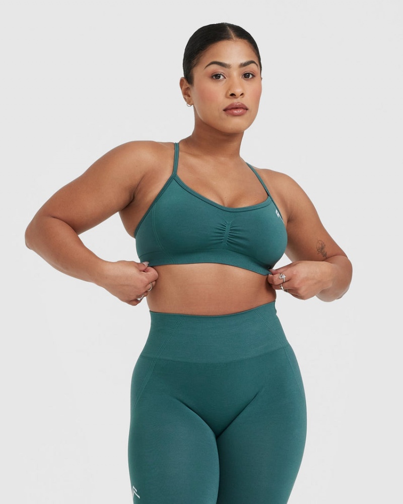 Oner Active Effortless strappy Bralette Sports Bras μπλε τυρκουάζ | RXO734518