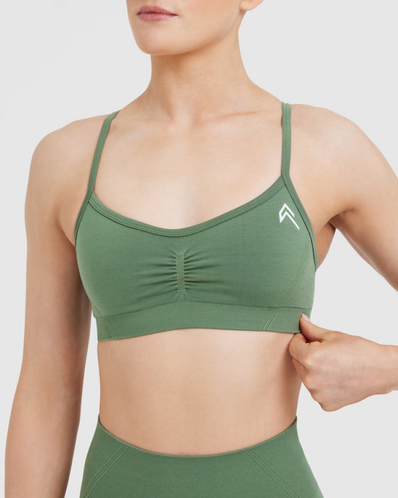 Oner Active Effortless strappy Bralette Sports Bras πρασινο | CDH457908