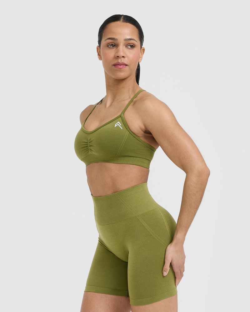 Oner Active Effortless strappy Bralette Sports Bras Ελιά πρασινο | TEW578216