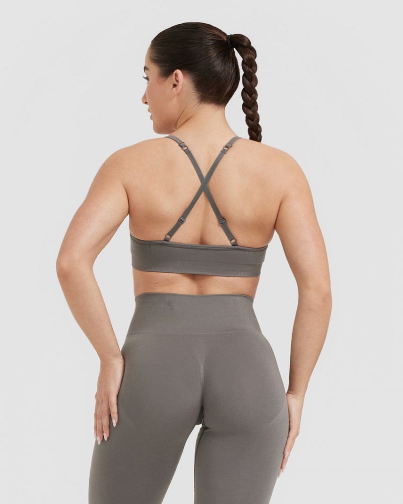 Oner Active Effortless strappy Bralette Sports Bras γκρι | TMD167092