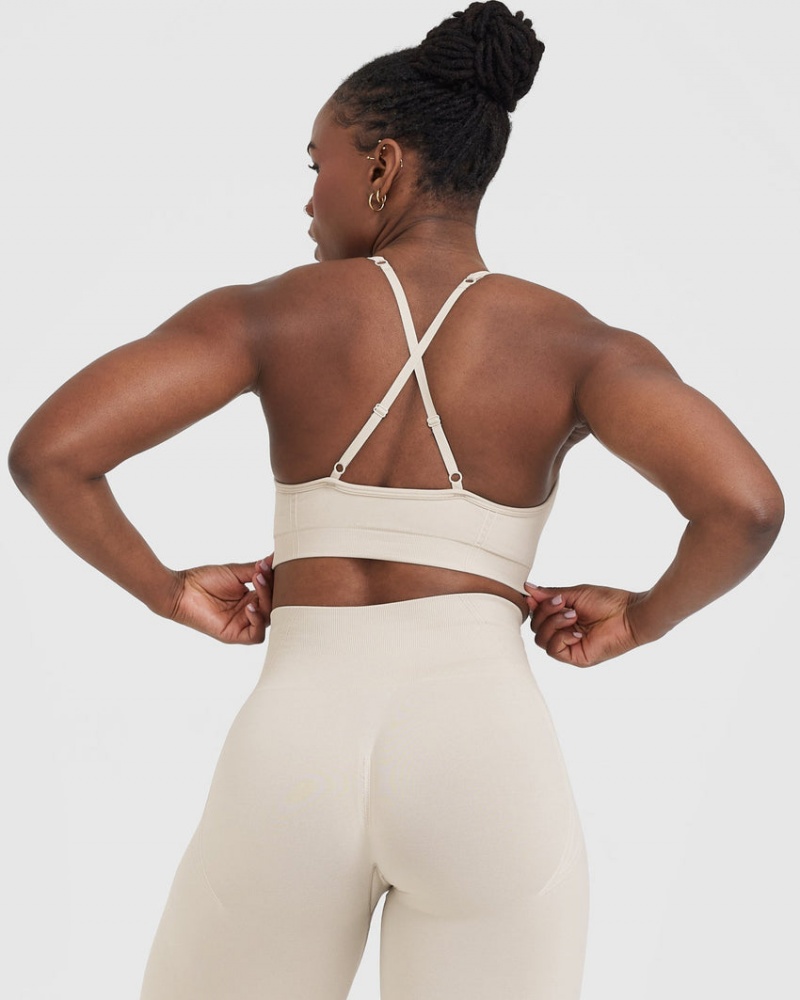 Oner Active Effortless strappy Bralette Sports Bras καφε | AKW356910