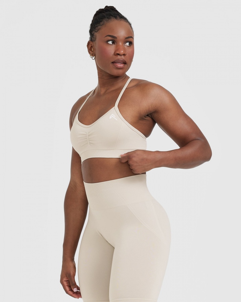 Oner Active Effortless strappy Bralette Sports Bras καφε | AKW356910