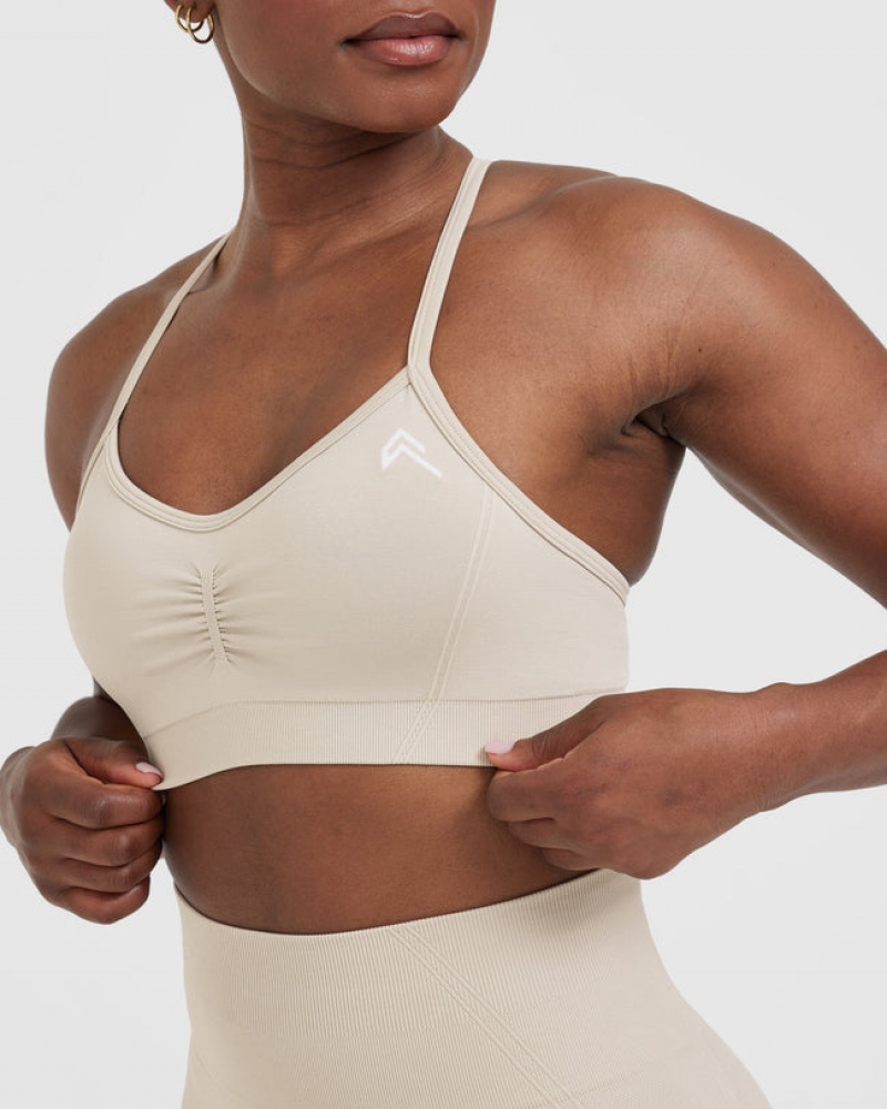 Oner Active Effortless strappy Bralette Sports Bras καφε | AKW356910