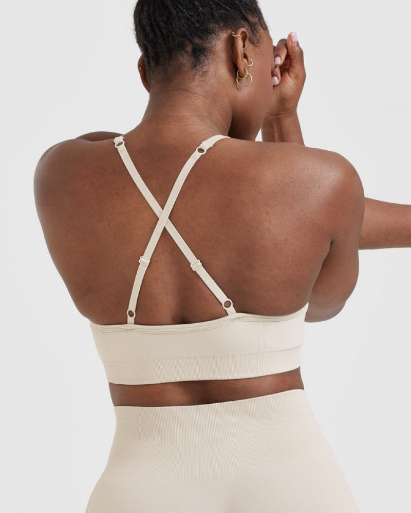 Oner Active Effortless strappy Bralette Sports Bras καφε | AKW356910