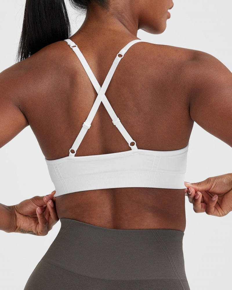 Oner Active Effortless strappy Bralette Sports Bras ασπρα | HYZ289410