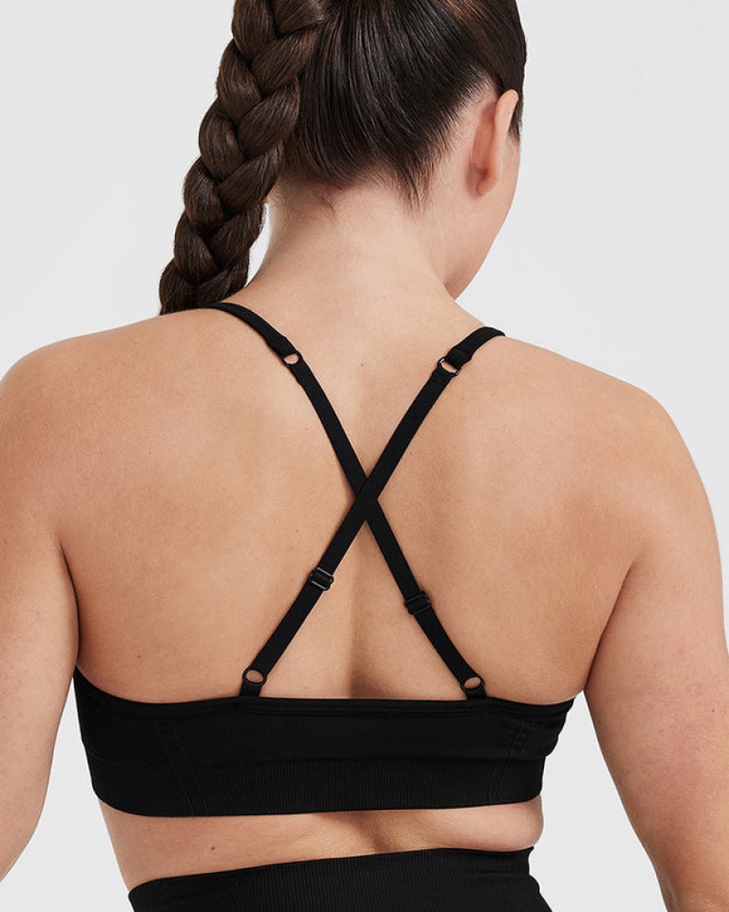 Oner Active Effortless strappy Bralette Sports Bras μαυρα | ZJS329174