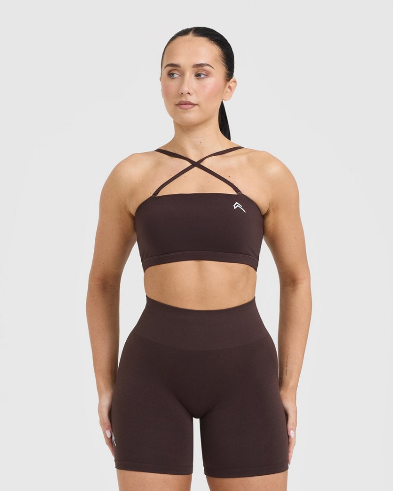 Oner Active Everyday Bandeau Bralette Sports Bras μωβ καφε | OHT927840