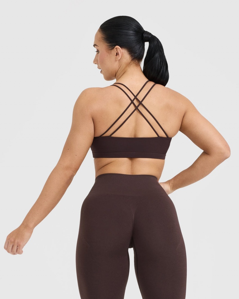 Oner Active Everyday Cross Over Bralette Sports Bras μωβ καφε | QDI370426