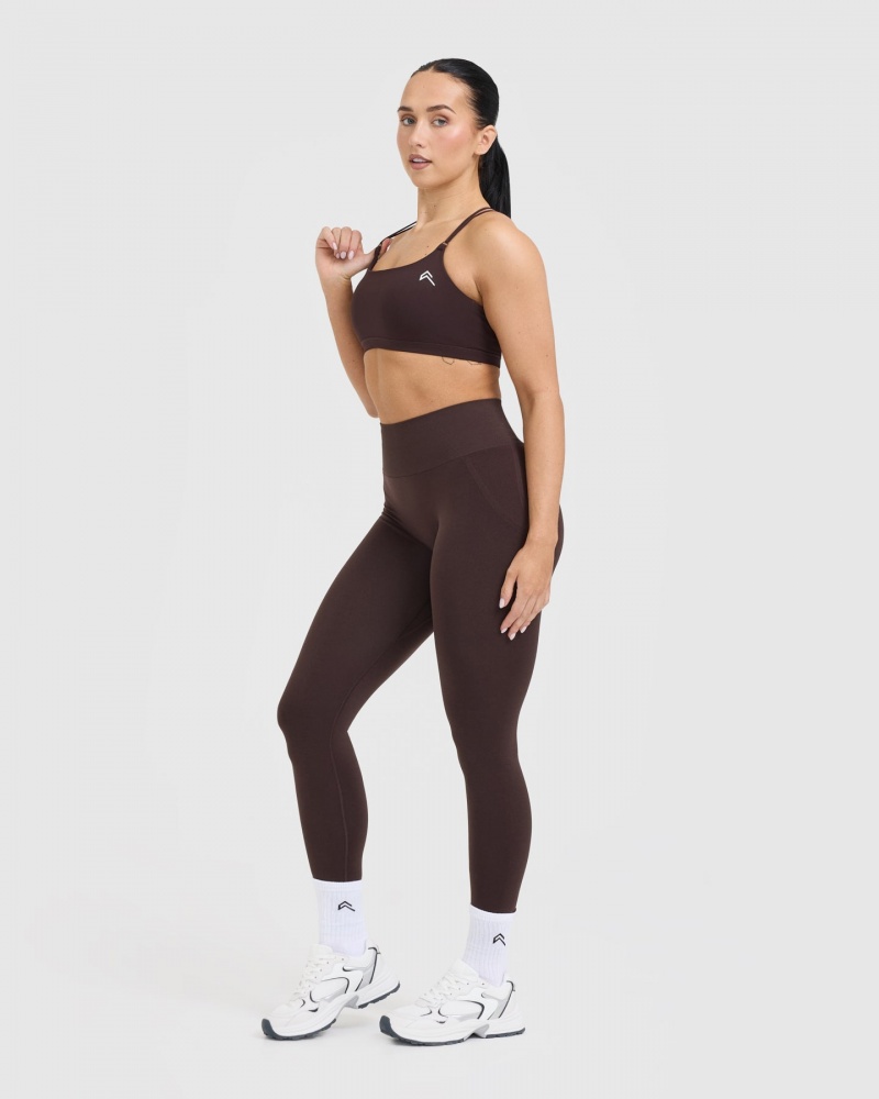 Oner Active Everyday Cross Over Bralette Sports Bras μωβ καφε | QDI370426