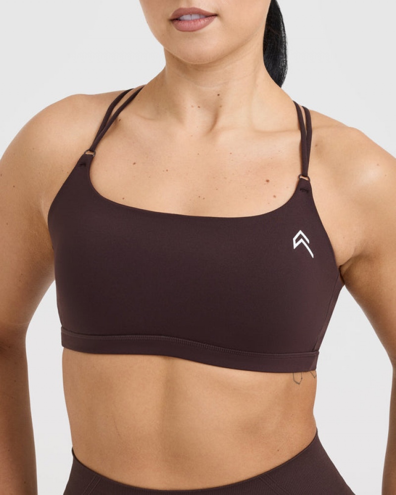 Oner Active Everyday Cross Over Bralette Sports Bras μωβ καφε | QDI370426