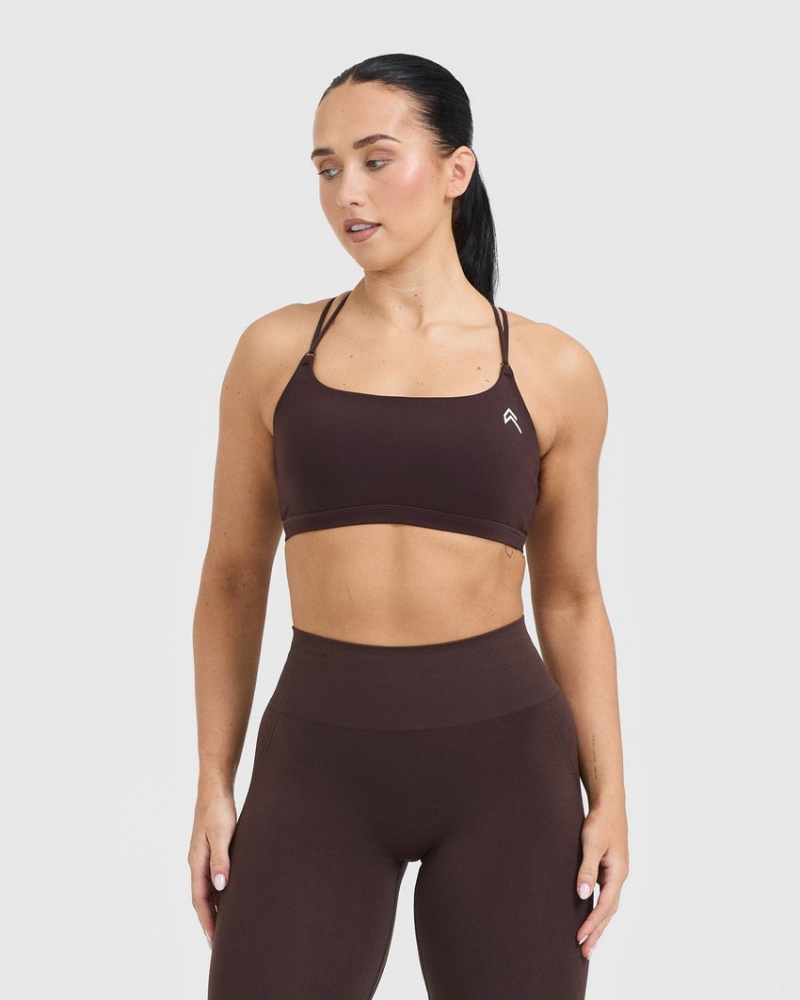 Oner Active Everyday Cross Over Bralette Sports Bras μωβ καφε | QDI370426