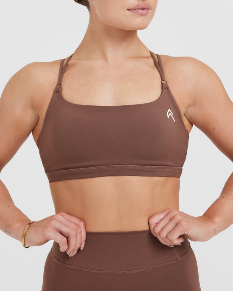 Oner Active Everyday Cross Over Bralette Sports Bras καφε | FIA746823