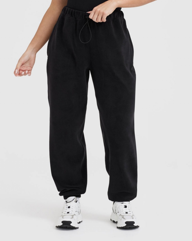 Oner Active Fleece Oversized Παντελονι Jogger μαυρα | QFY642709